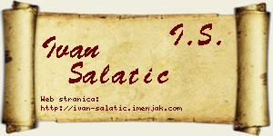 Ivan Salatić vizit kartica